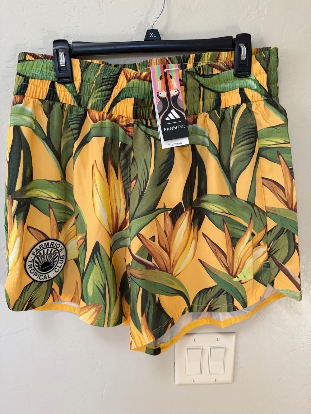 Adidas x FARM Rio Training Pacer Shorts XL Tropical Floral Running Athletic NWT